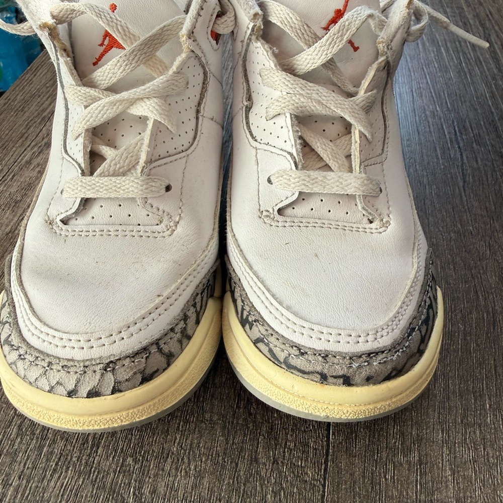 Jordan Kids White and Cream Sneakers